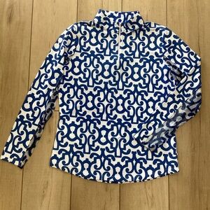 IBKUL Long Sleeve Quarter Zip Mock Neck Golf Shirt Woman’s Size M